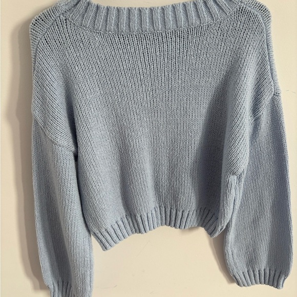 Amazon Blue and White Patterned Sweater - Picture 3 of 3